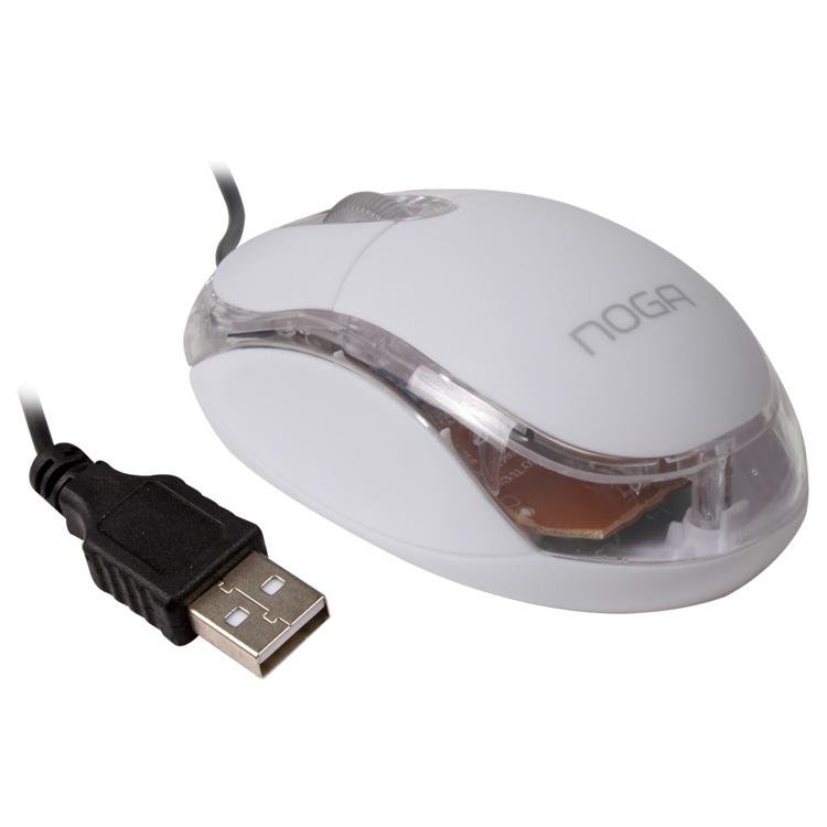 MOUSE USB NG-611UBL BLANCO  - NOGA NET